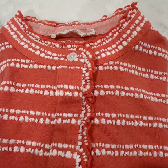 Tory Burch Lidia Ruffle Polo Shirt M Elevated Casual New Preppy Designer - Picture 7 of 7